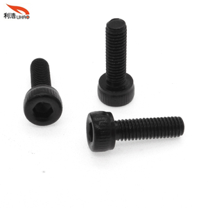 M3*10 Electrophoresis Black Carbon Steel Hexagon Socket Fillister/Cup Head with Straight Thread/Tooth Screw