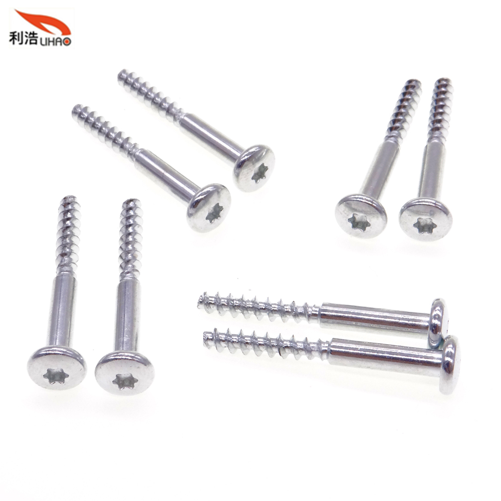 M3*29 White Zinc-Plated Carbon Steel Torx Pan/Round Head Half Thread/Tooth Screw