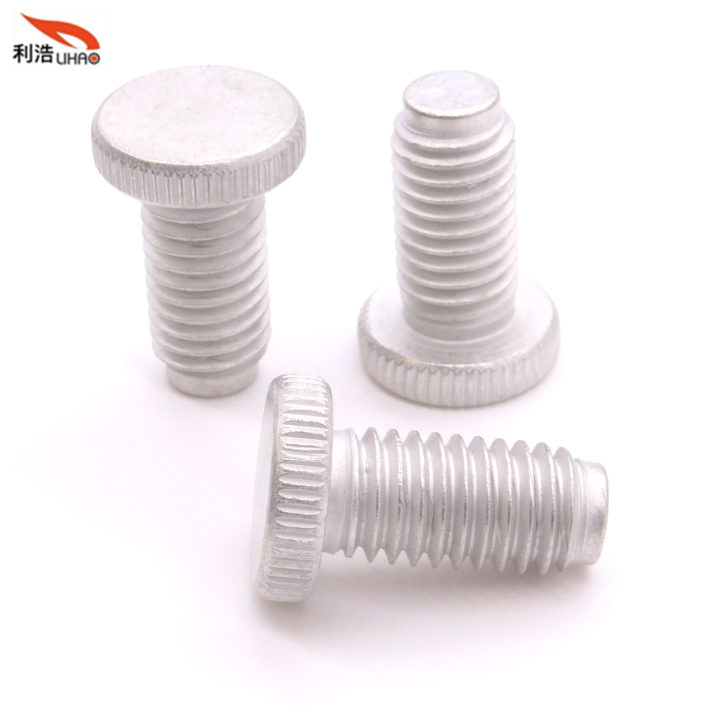 M8*16.5 Tin-Plated Carbon Steel Flat Round Head with Straight Thread/Tooth Thumb Screw (Customizable screw)