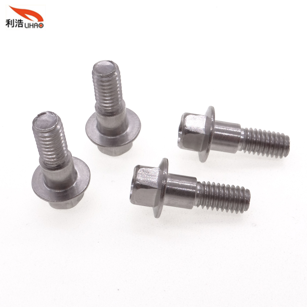 4*12 Stainless Steel Round Indented Hexagon Washer/Flange Head Half Thread/Tooth Screw