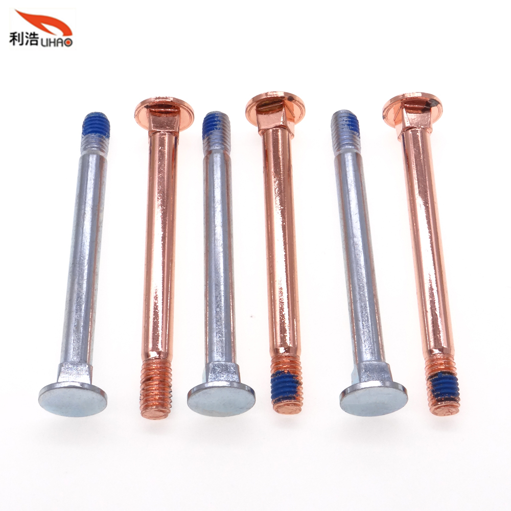 6*65 Rose Gold-Plated Carbon Steel Square-Neck Half Thread/Tooth Carriage Bolts