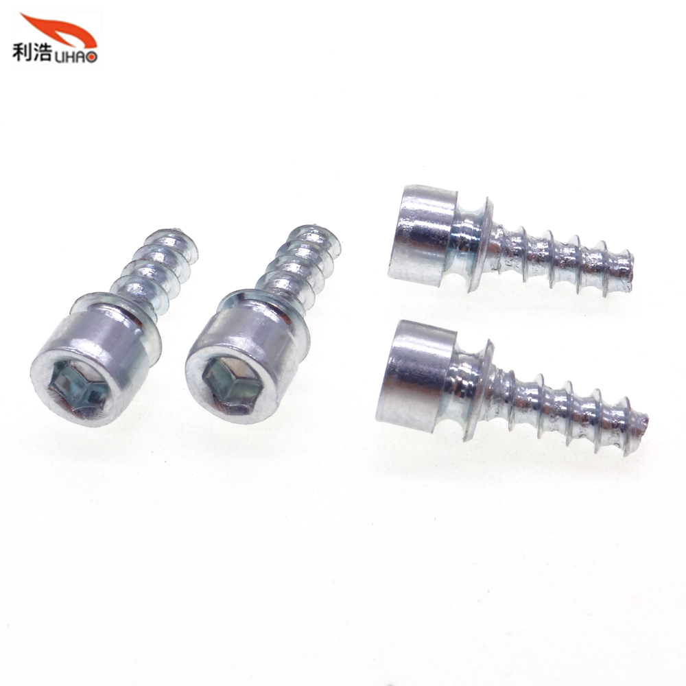 ST 3*15 White Zinc-Plated Carbon Steel Hexagon Socket Fillister/Cup Head Self-Tapping Customizable Screw