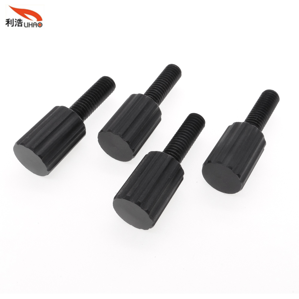 M6*37 Black Plastic Steel Flat Fillister Head Thumb Screw