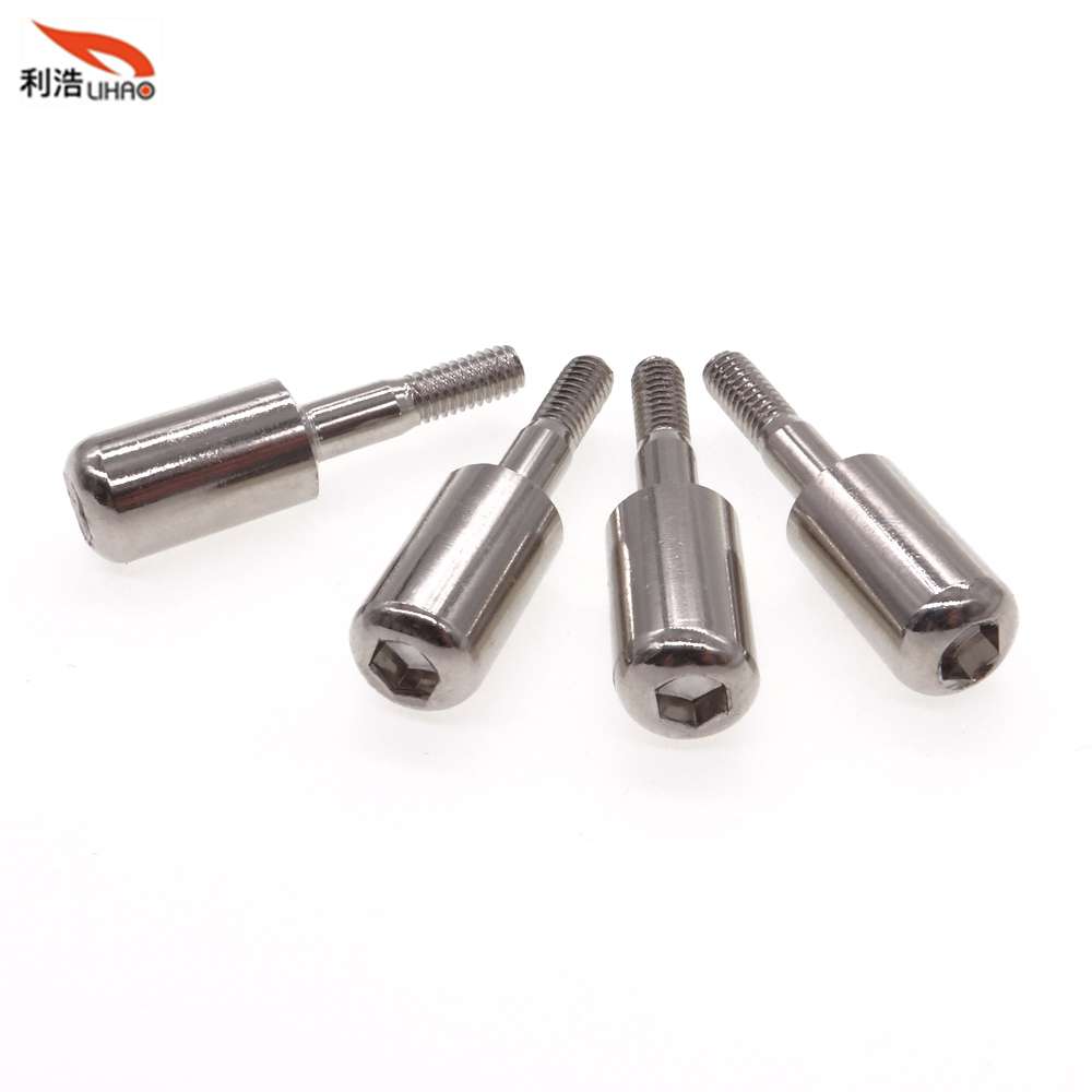 M4*33 Nickel-Plated Carbon Steel Hexagon Socket Fillister/Round Head Step Thumb Screw