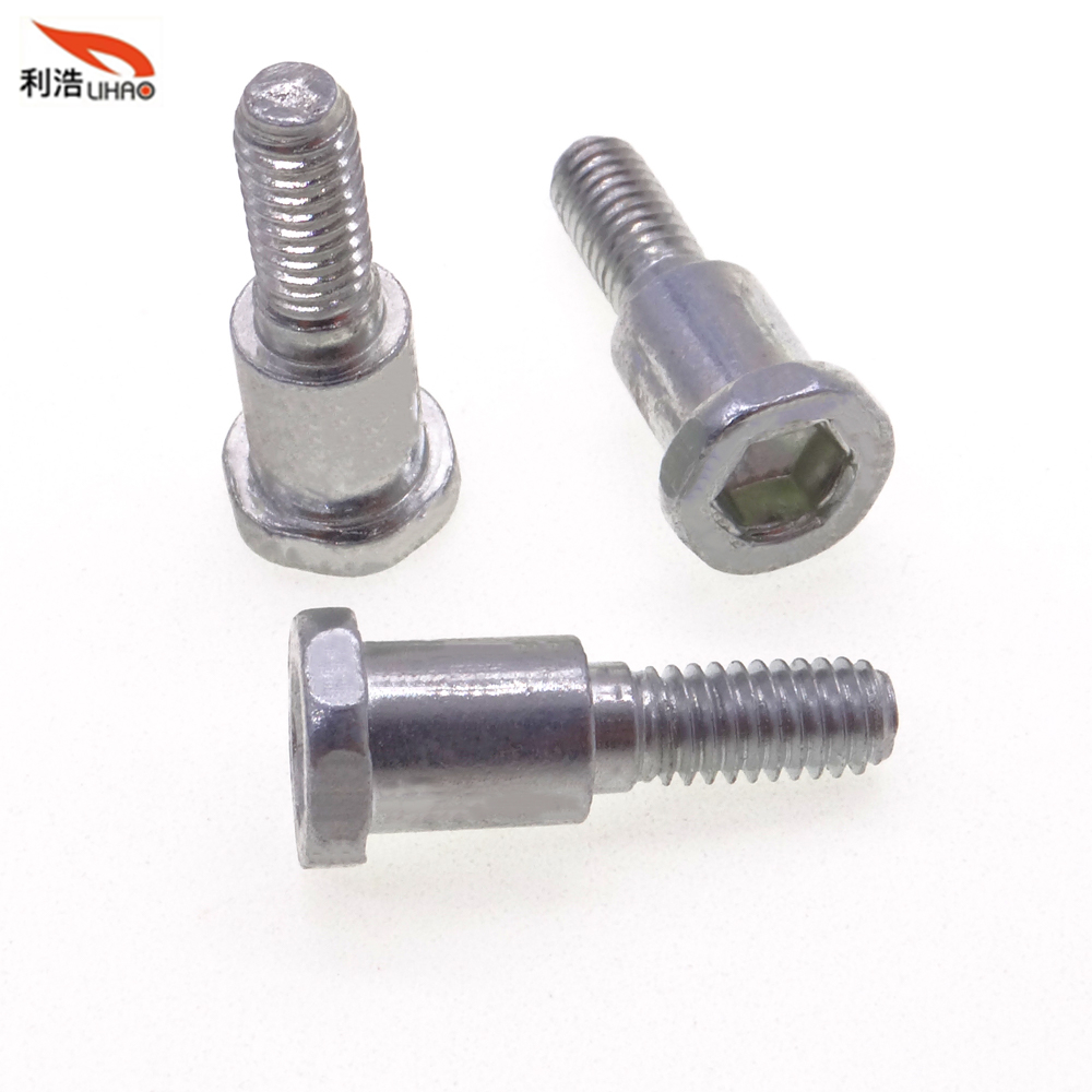 M4*19 White Zinc-Plated Carbon Steel Hexagon Socket Fillister/Flat Head Step Thumb Screw