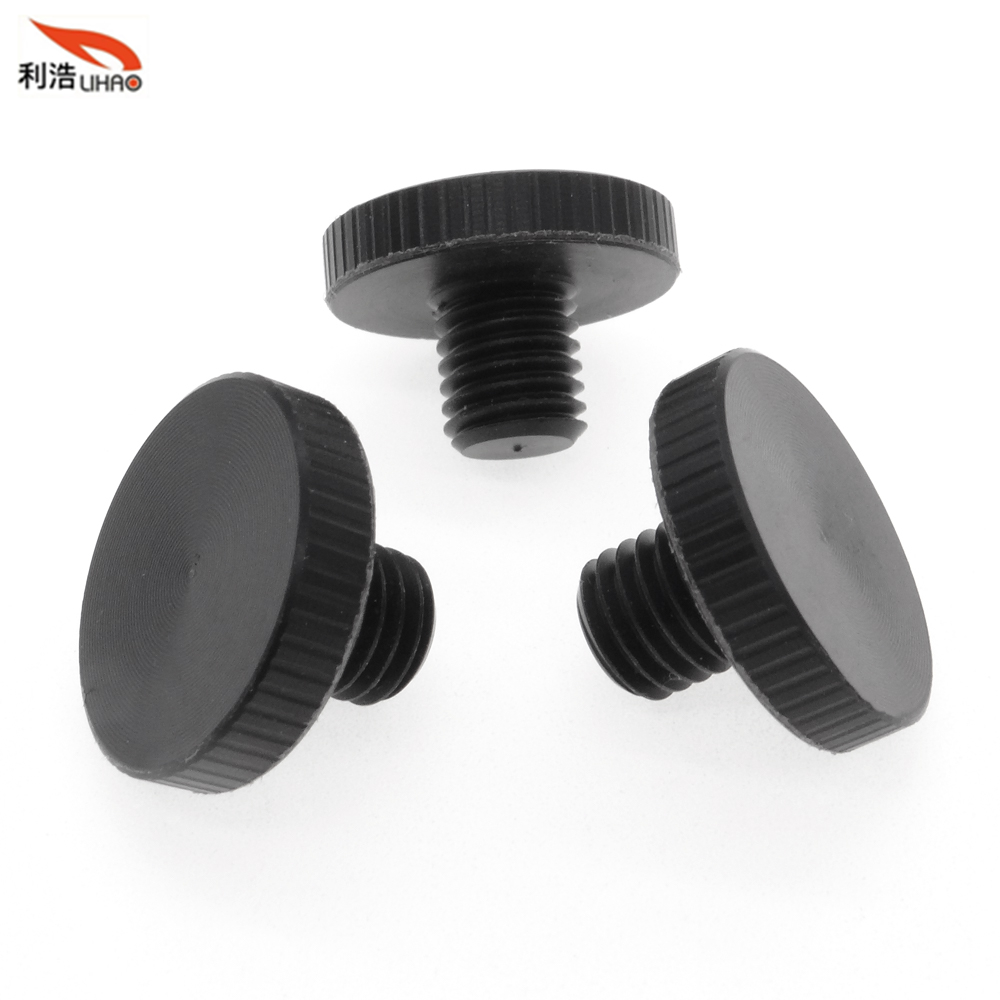 M7*11 Black Plastic Steel Flat Head Thumb Screw