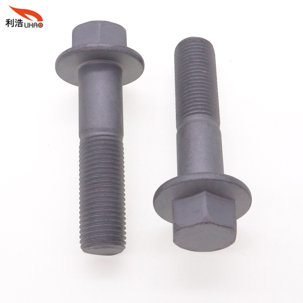 M4*40 Dacromet Carbon Steel Flat Indented Hexagon Washer/Flange Head Half Thread/Tooth Screw