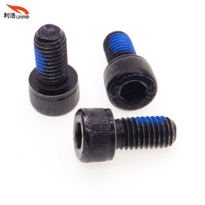 M8*16 Black Zinc-Plated Nylok Precote Carbon Steel Hexagon Socket Fillister/Cup Head with Straight Thread/Tooth Nylon Patch Screw