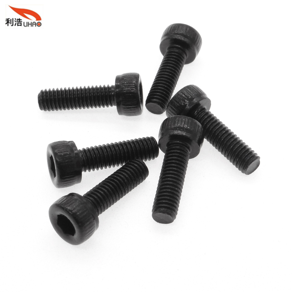 M3*10 Electrophoresis Black Carbon Steel Hexagon Socket Fillister/Cup Head with Straight Thread/Tooth Screw