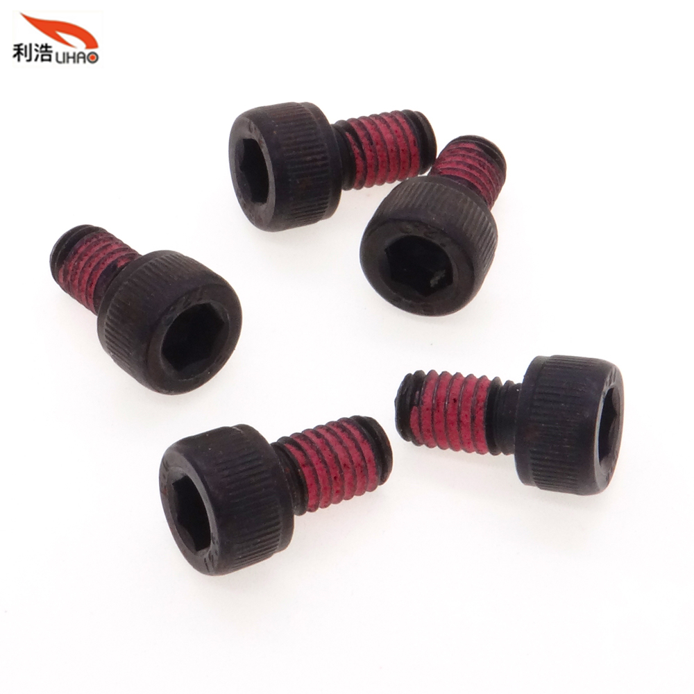 M6*10 Blackening/Blackened Finished Nylok Precote Carbon Steel Hexagon Socket Fillister/Cup Head Nylon Patch Screw