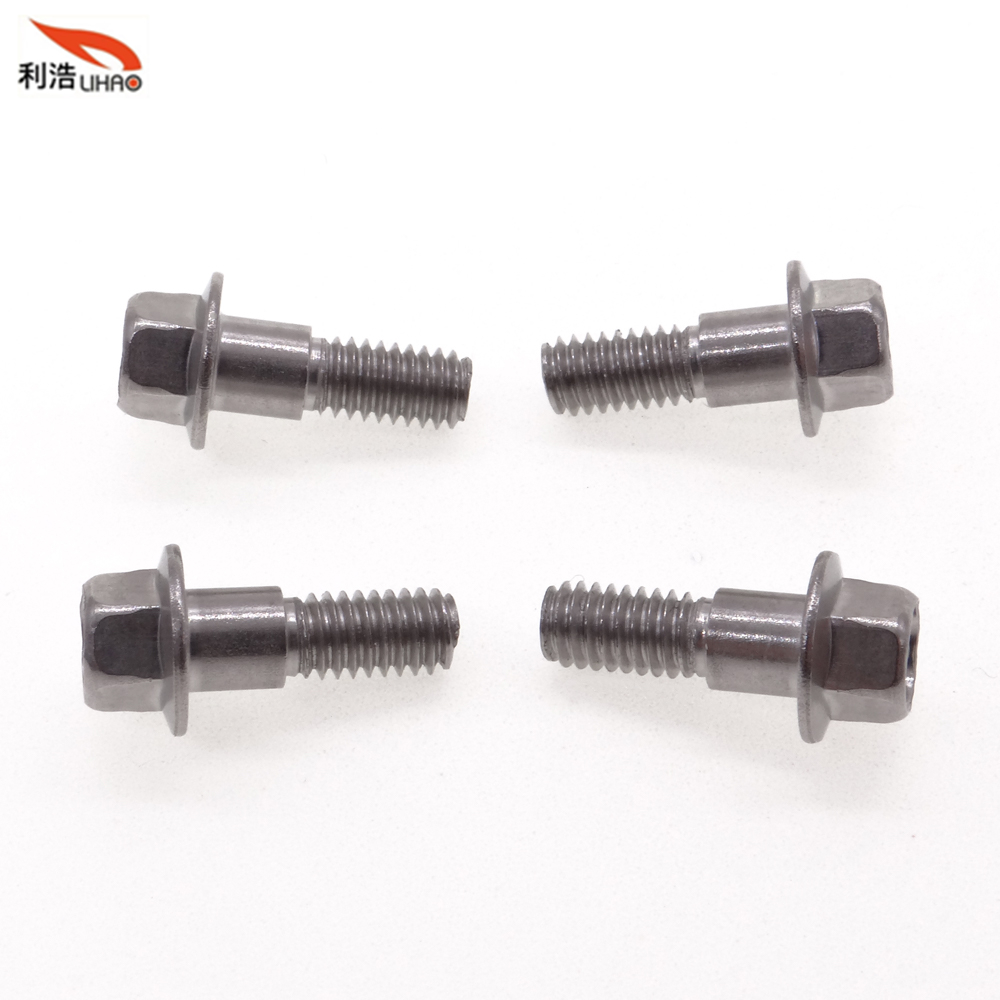 4*12 Stainless Steel Round Indented Hexagon Washer/Flange Head Half Thread/Tooth Screw