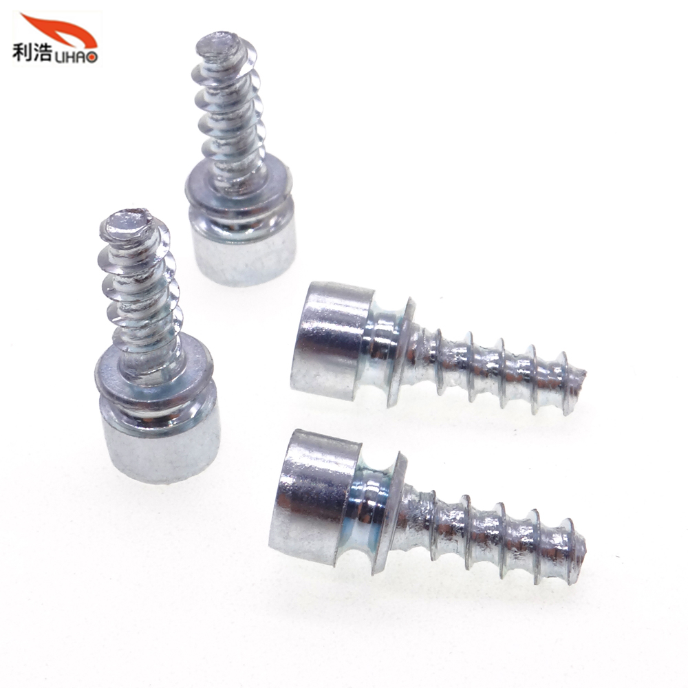 ST 3*15 White Zinc-Plated Carbon Steel Hexagon Socket Fillister/Cup Head Self-Tapping Customizable Screw