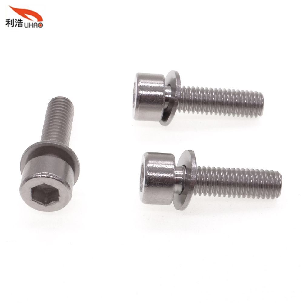 M5*18 Surface Cleaning Stainless Steel Hexagon Socket Fillister/Cup Head Flat Washer Sem/Combination Screw