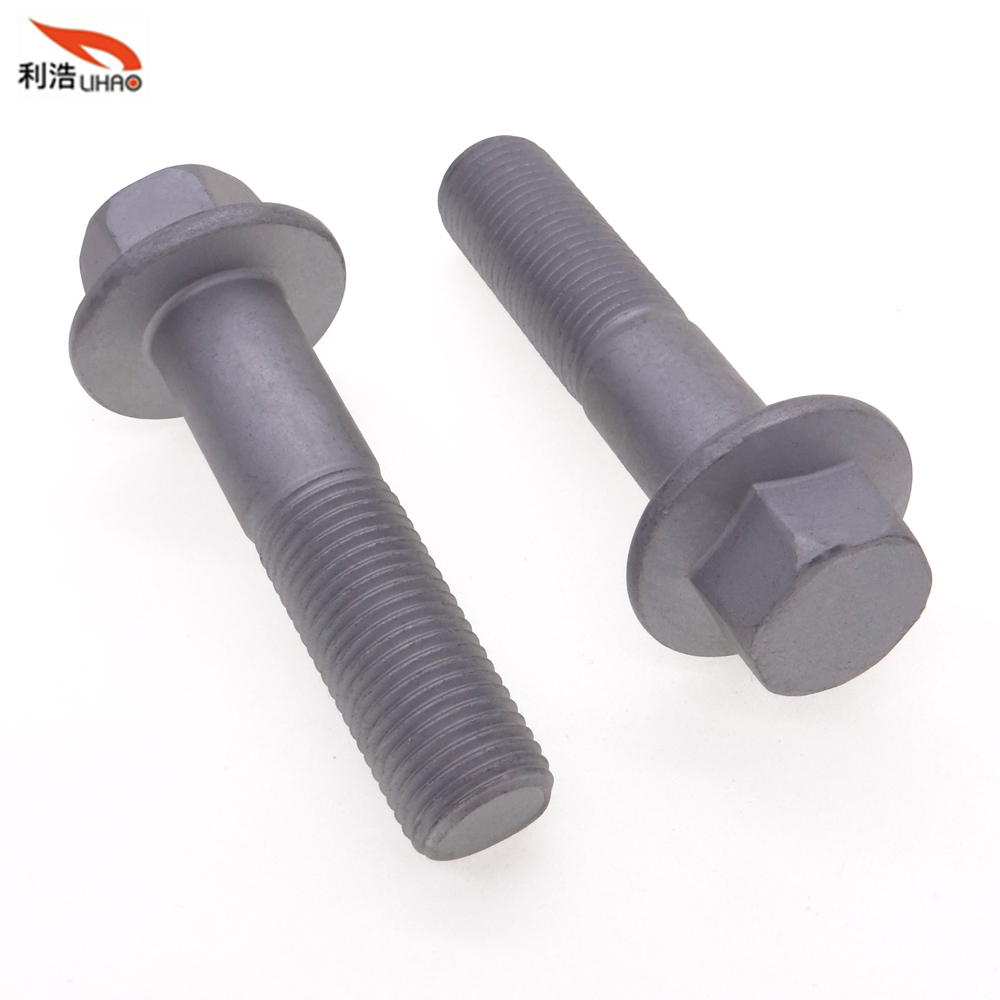 M4*40 Dacromet Carbon Steel Flat Indented Hexagon Washer/Flange Head Half Thread/Tooth Screw