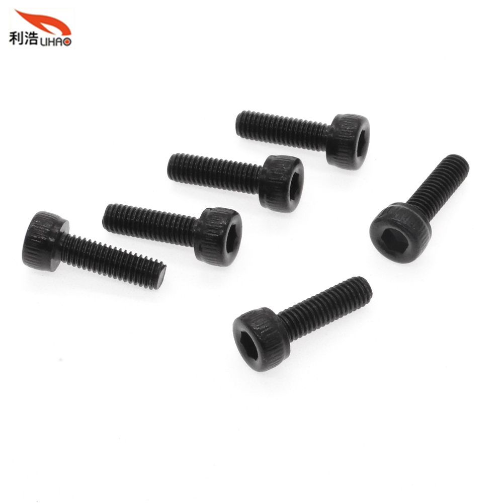 M3*10 Electrophoresis Black Carbon Steel Hexagon Socket Fillister/Cup Head with Straight Thread/Tooth Screw