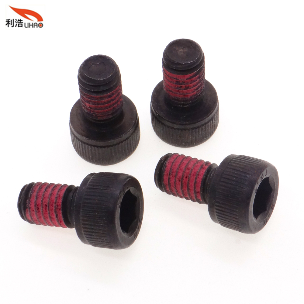 M6*10 Blackening/Blackened Finished Nylok Precote Carbon Steel Hexagon Socket Fillister/Cup Head Nylon Patch Screw