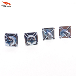 M4*10 Blue Zinc-Plated Carbon Steel Phillips/Crosss Pan/Round Head with Square Gasket Sem/Combination Screw Customizable Screw