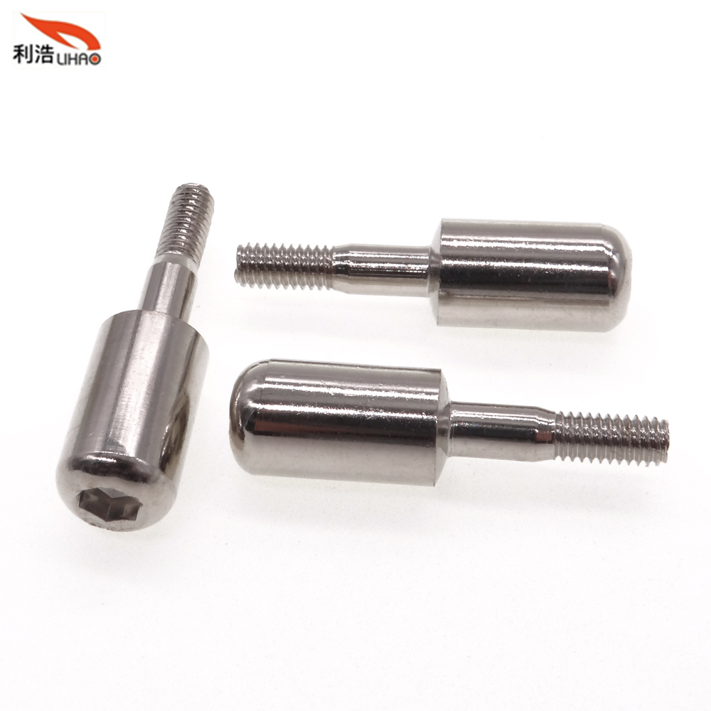 M4*33 Nickel-Plated Carbon Steel Hexagon Socket Fillister/Round Head Step Thumb Screw