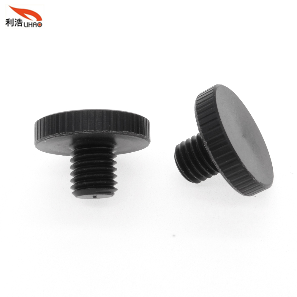 M7*11 Black Plastic Steel Flat Head Thumb Screw