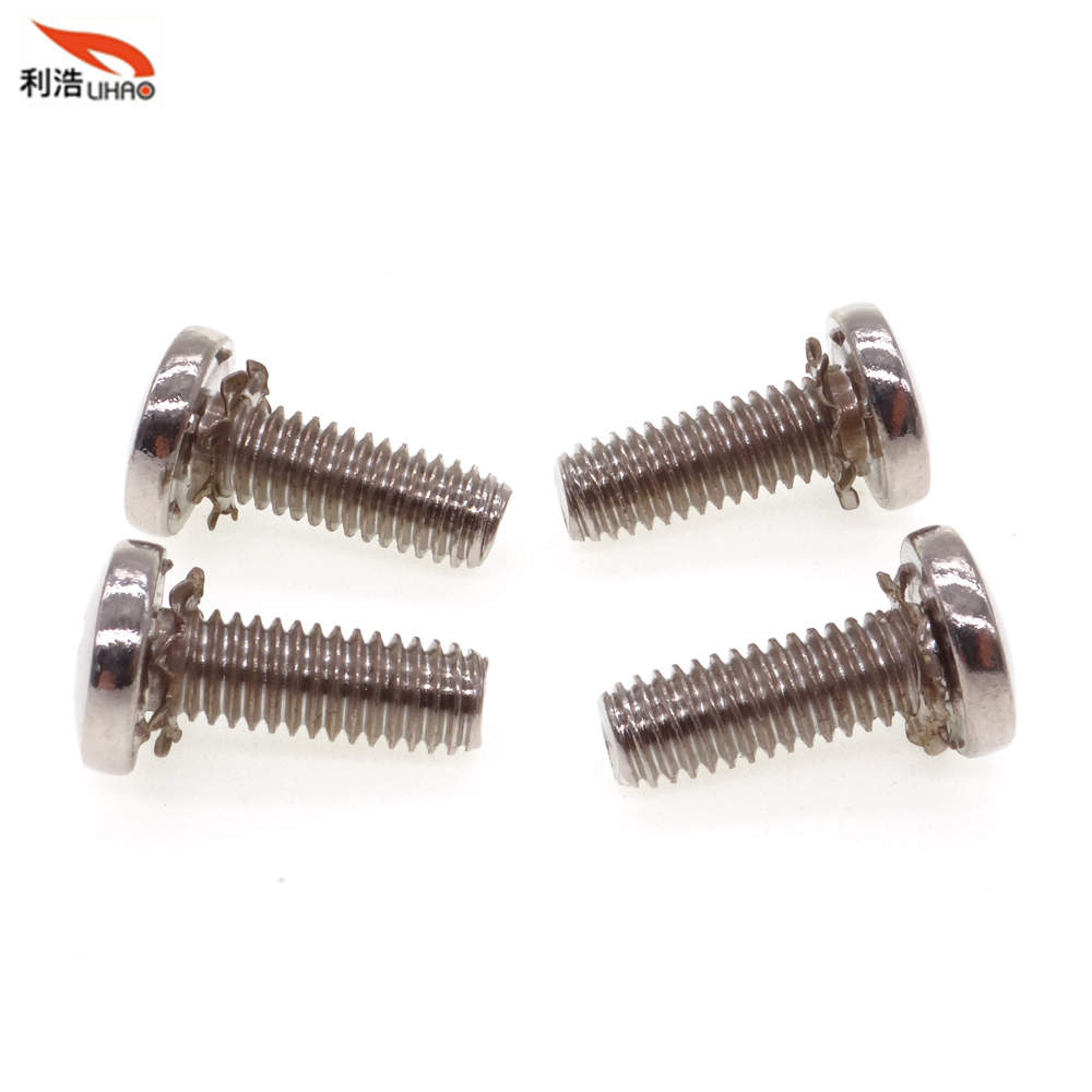 M6*17 Nickel-Plated Carbon Steel Phillips/Crosss Pan/Round Head Toothed Washer Sem/Combination Screw