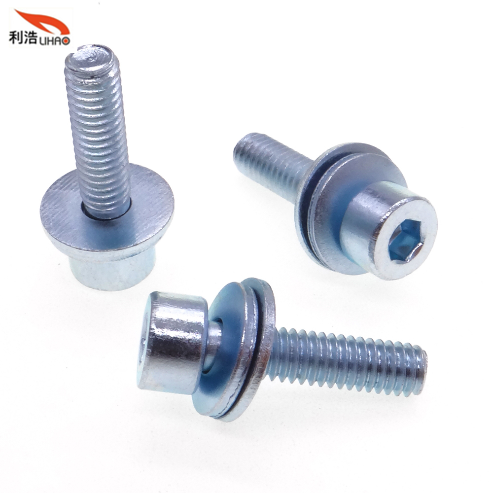 M4*16 Blue Zinc-Plated Carbon Steel Hexagon Socket Fillister/Cup Head SEM/Combination Screw