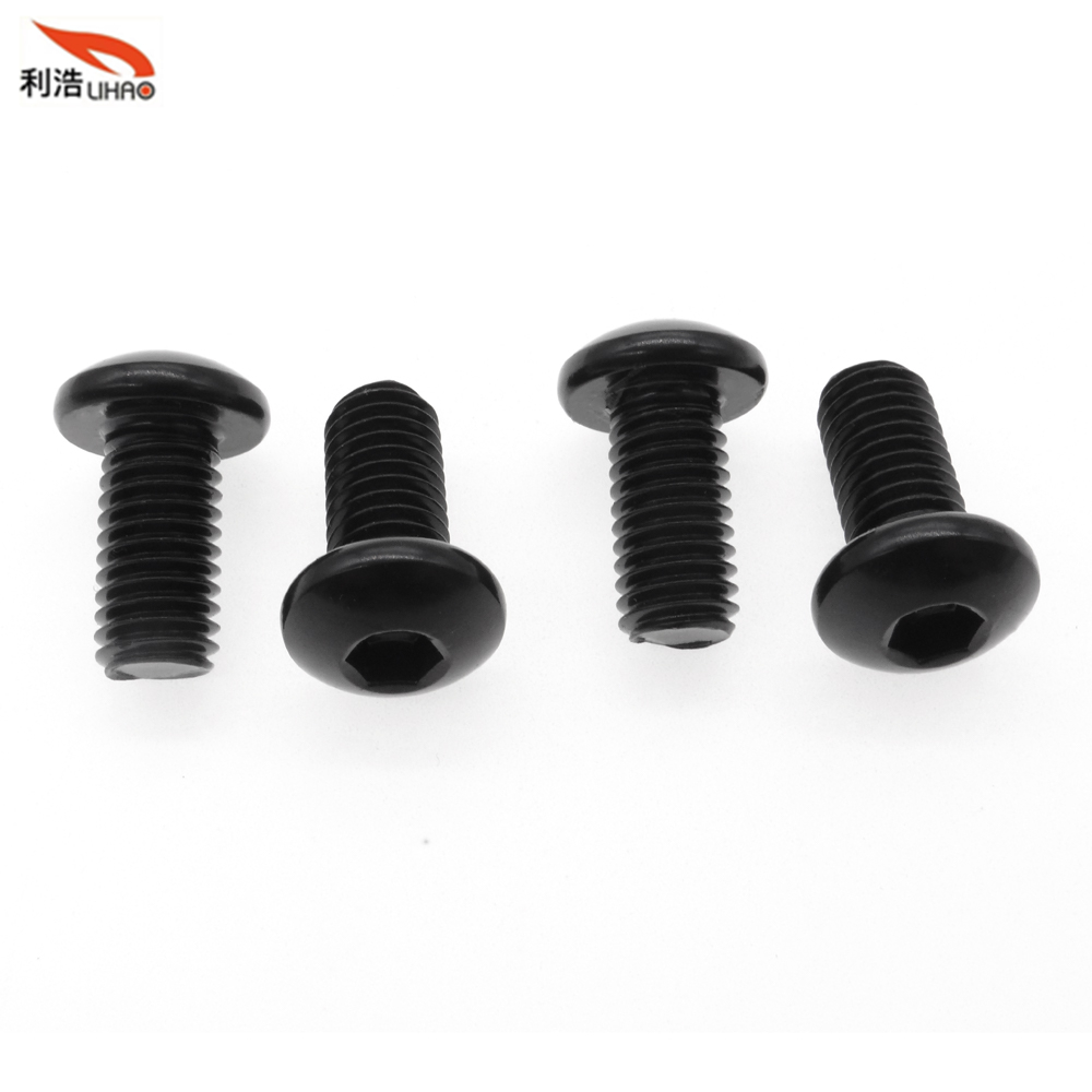 M8*16 Electrophoresis Black Carbon Steel Hexagon Socket Pan/Round Head Screw