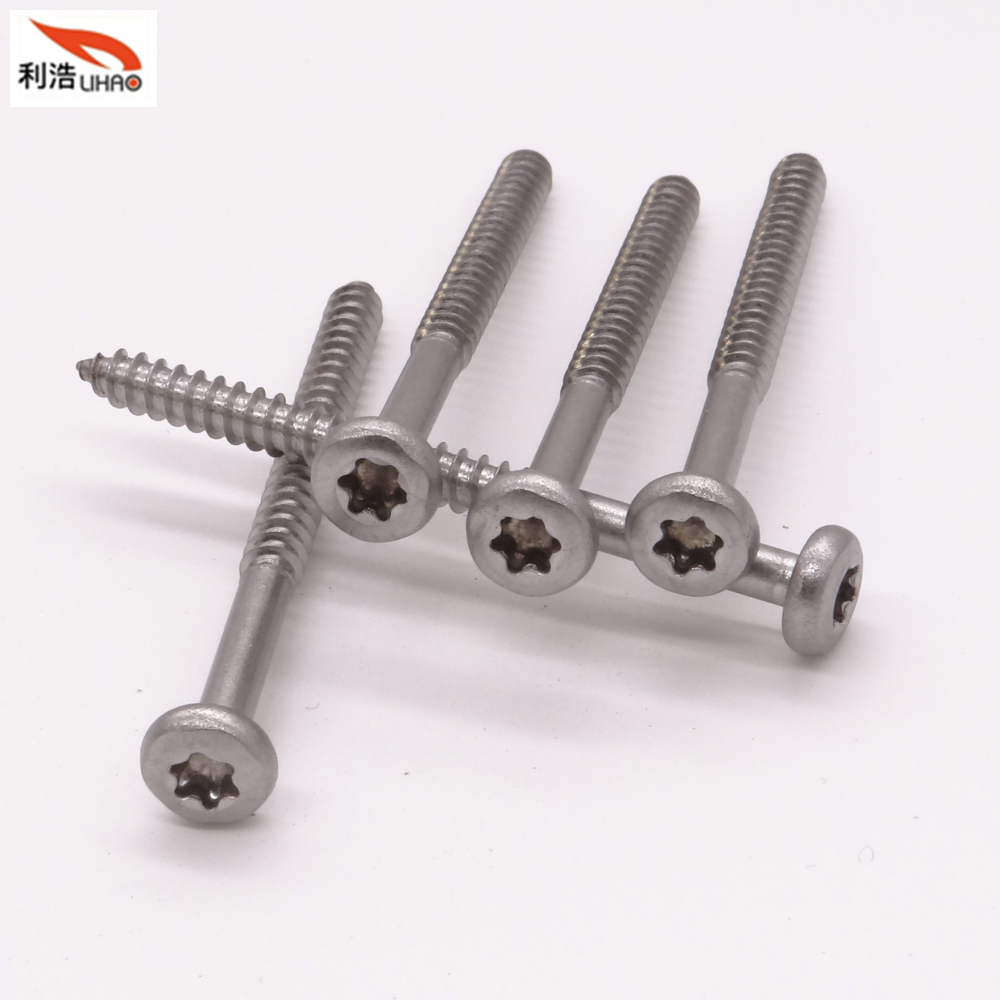 St4*50 Stainless Steel Torx Pan/Round Head Half Thread/Tooth Self-Tapping Screw