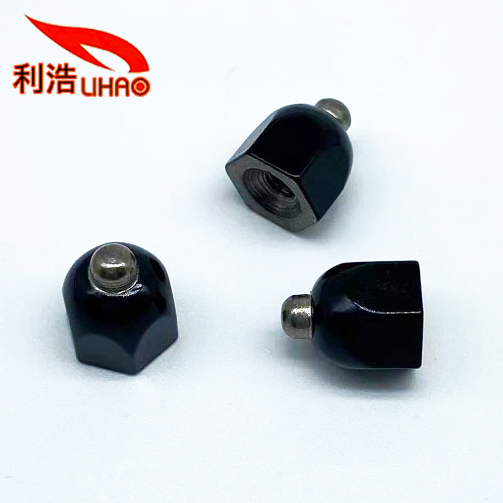 6-32*10.5*8 Black Stoving Varnish Stainless Steel Hex Contact Head Nut Customized