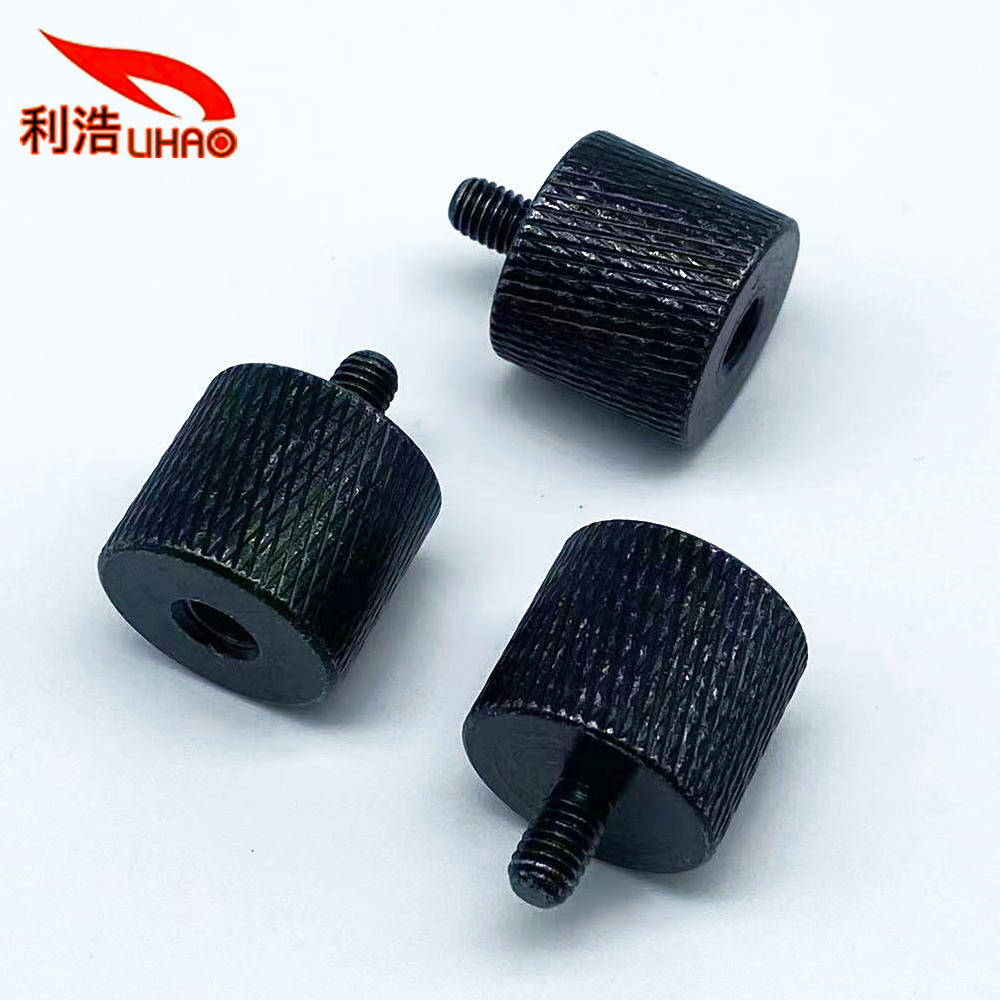 5*8*19 Black Zinc-Plated Carbon Steel Flower Thread Piano Thumb Screw