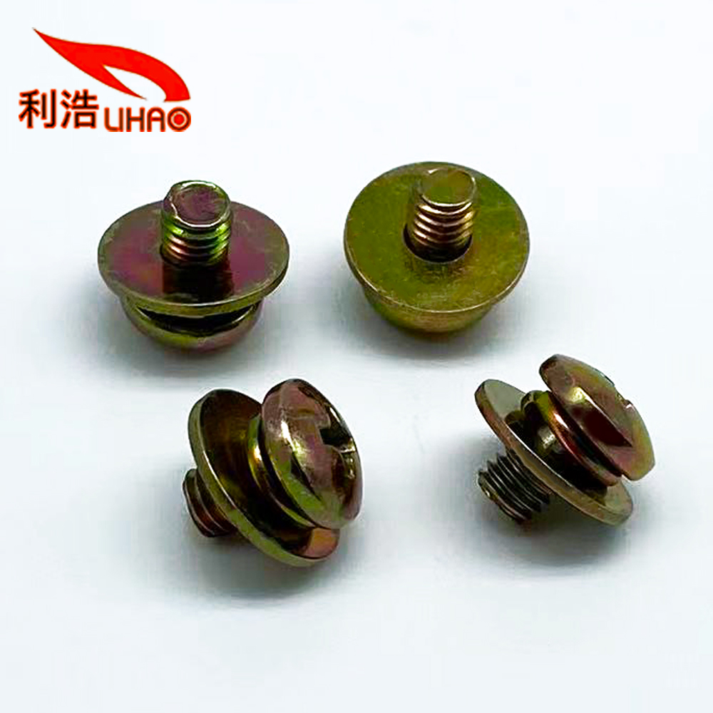 D: 5*L: 8 Colored Zinc-Plated Carbon Steel Phillips/Crosss Pan/Round Head Sem/Combination Screw