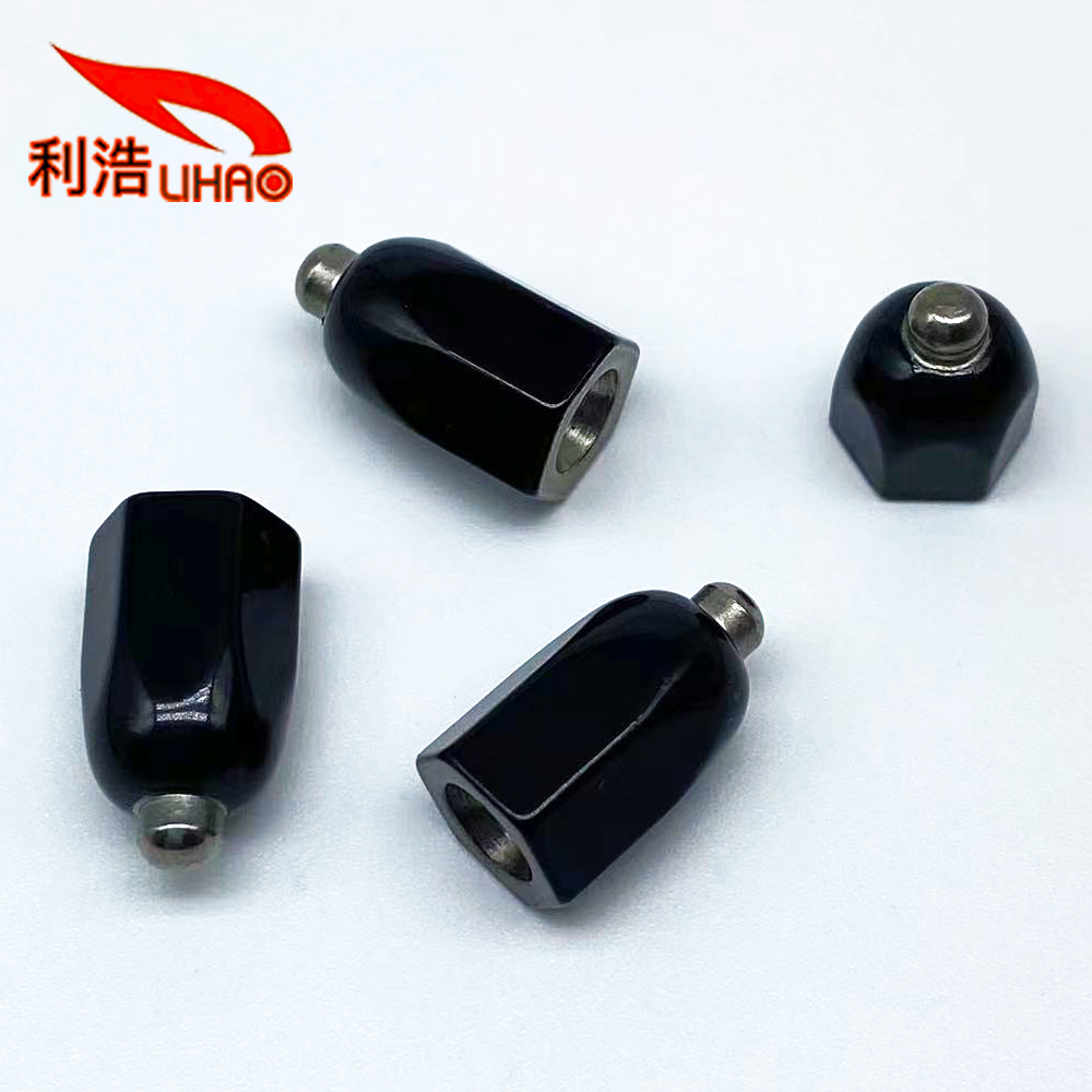 6-32*15.3*8 Black Stoving Varnish 304 Stainless Steel Hex Round Head Nut Customized