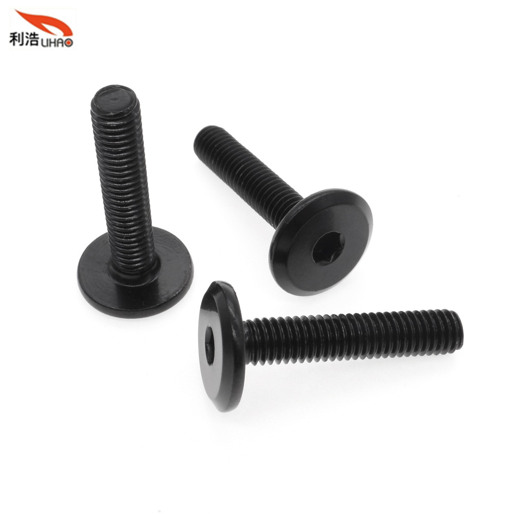 M6*30 Electrophoresis Black Carbon Steel Hexagon Socket Truss Head Screw