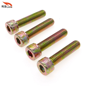 M8*35 Colored Zinc-Plated Carbon Steel Hexagon Socket Fillister/Cup Head with Straight Thread/Tooth Screw