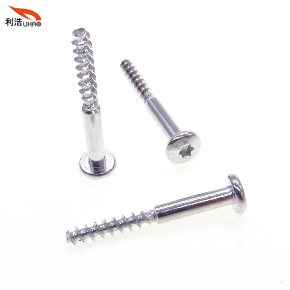 M3*29 White Zinc-Plated Carbon Steel Torx Pan/Round Head Half Thread/Tooth Screw