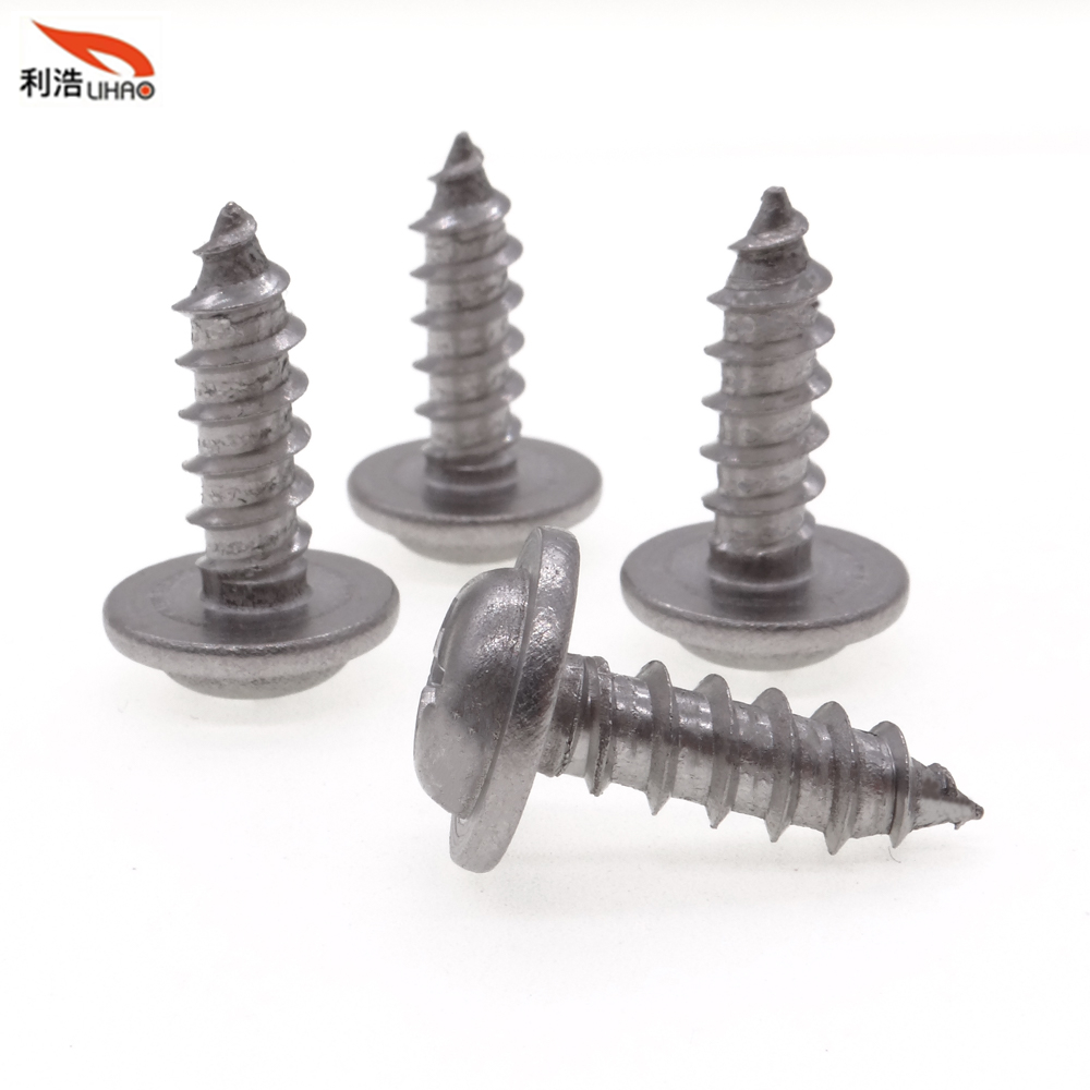 St6*19 Stainless Steel Phillips/Crosss Indented Round Washer Head Self-Tapping/Wood Screw