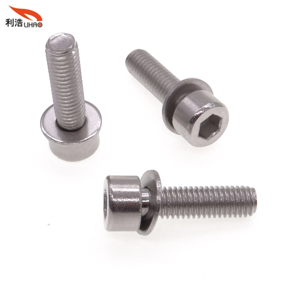 M5*18 Surface Cleaning Stainless Steel Hexagon Socket Fillister/Cup Head Flat Washer Sem/Combination Screw