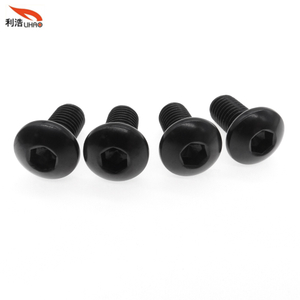 M8*16 Electrophoresis Black Carbon Steel Hexagon Socket Pan/Round Head Screw