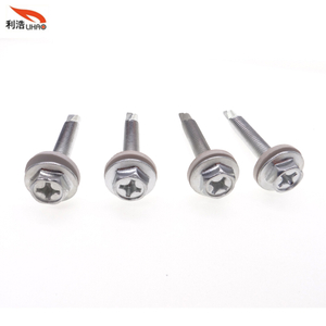 M6*43 White Zinc-Plated Carbon Steel Phillips/Crosss Indented Hexagon Washer/Flange Head Self Drilling Sem/Combination Screw