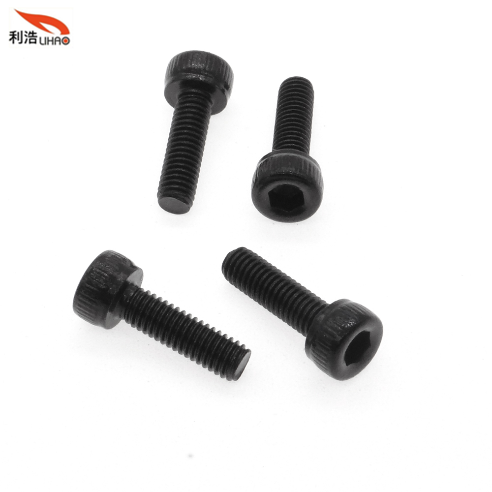 M3*10 Electrophoresis Black Carbon Steel Hexagon Socket Fillister/Cup Head with Straight Thread/Tooth Screw