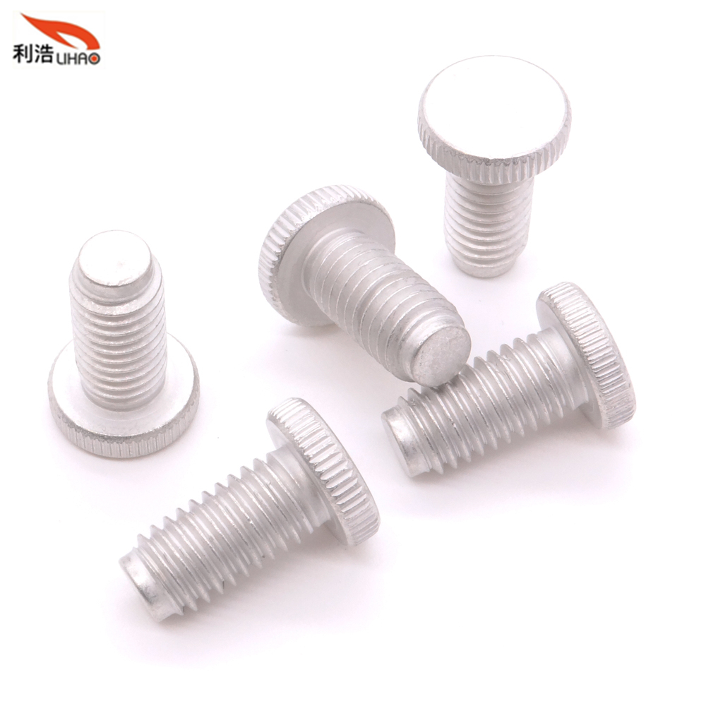 M8*16.5 Tin-Plated Carbon Steel Flat Round Head with Straight Thread/Tooth Thumb Screw (Customizable screw)