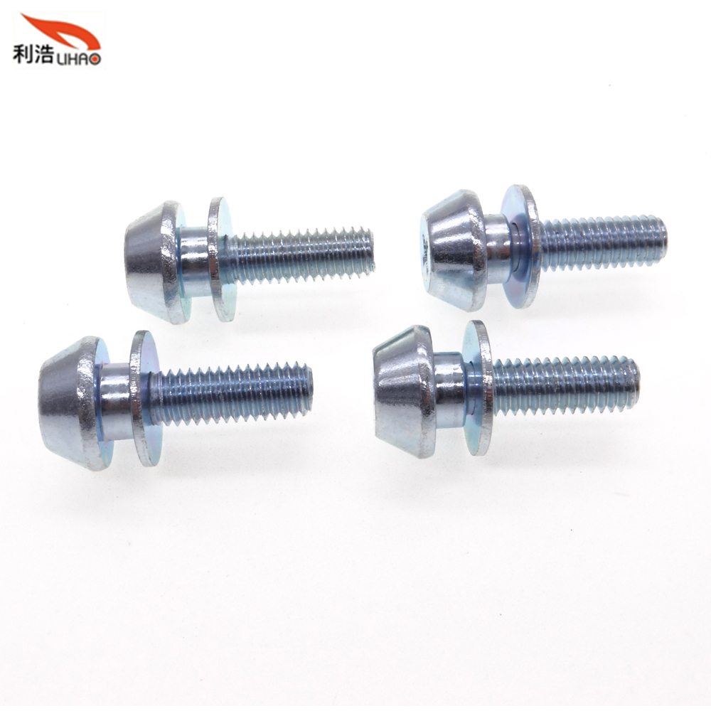 M6*21 Blue Zinc-Plated Carbon Steel Phillips/Crosss Truss Step Sem/Combination Screw Customizable Screw