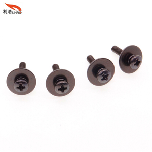 M3*12 Nickel-Plated Carbon Steel Phillips/Crosss Head Spring Washer and Flat Washer Customizable Screw Sem/Combination Screw