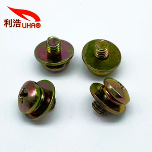 D: 5*L: 8 Colored Zinc-Plated Carbon Steel Phillips/Crosss Pan/Round Head Sem/Combination Screw