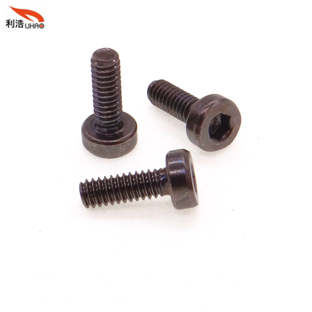 M2*6 Black Nickel-Plated Carbon Steel Hexagon Socket Fillister/Cup Head Screw