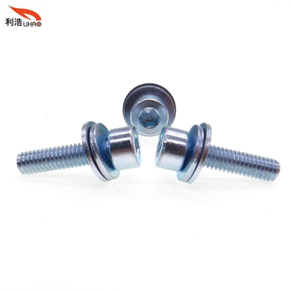 M4*16 Blue Zinc-Plated Carbon Steel Hexagon Socket Fillister/Cup Head SEM/Combination Screw