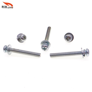 M4*30 White-Plated Carbon Steel Phillips/Crosss Pan/Round Head Sem/Combination Screw