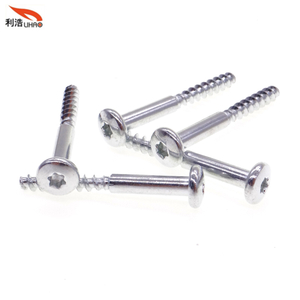 M3*29 White Zinc-Plated Carbon Steel Torx Pan/Round Head Half Thread/Tooth Screw