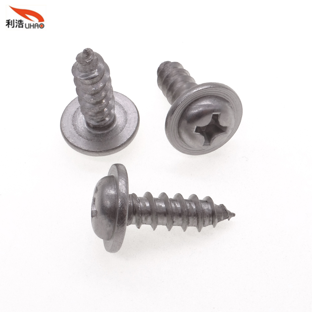 St6*19 Stainless Steel Phillips/Crosss Indented Round Washer Head Self-Tapping/Wood Screw