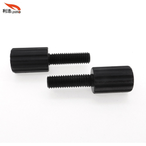 M6*37 Black Plastic Steel Flat Fillister Head Thumb Screw