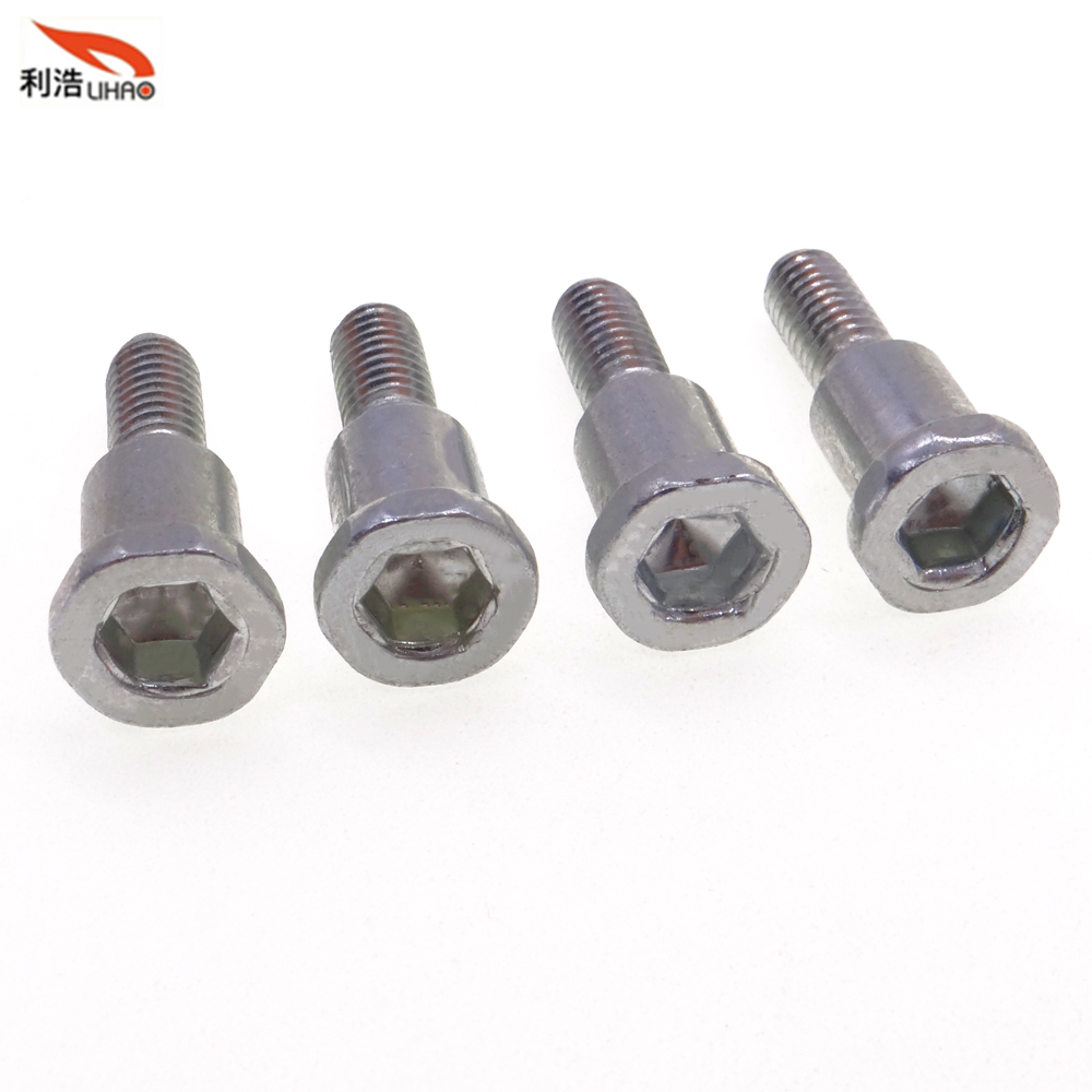 M4*19 White Zinc-Plated Carbon Steel Hexagon Socket Fillister/Flat Head Step Thumb Screw